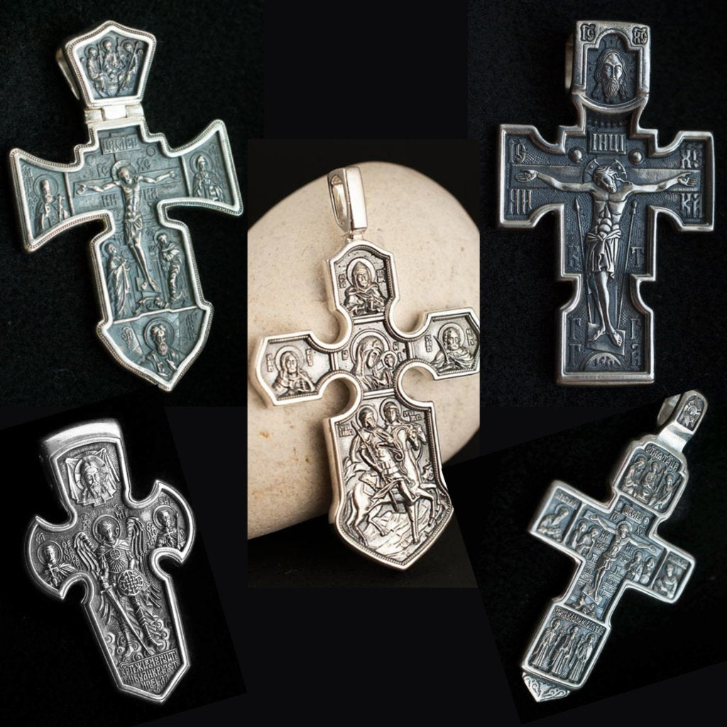 Silver Men's Cross Pendant Knights Templar