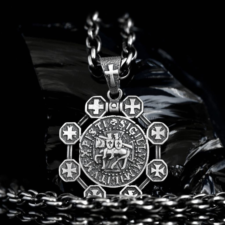 Knights Templar Pendant With All Templars Crosses "Soldiers Of Christ”