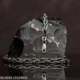 Chain rope silver, Rope chain silver oxidized, Ball chain silver, Sterling silver 925 polished rope chain for men, silver ball necklace for men, rope heavy chain necklace for men, oxidized ball chain silver. Handmade Cool silver jewel, heavy chain necklace for men will suit with every men's style. Perfect as a statement piece to wear alone or with a pendant. Check out at silverslegends.com...