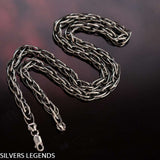 Chain rope silver dark, Rope chain silver oxidized, Ball chain silver, Sterling silver 925 polished rope chain for men, silver ball necklace for men, rope heavy chain necklace for men, oxidized ball chain silver. Handmade Cool silver jewel, heavy chain necklace for men will suit with every men's style. Perfect as a statement piece to wear alone or with a pendant. Rope chain dark, check out at silverslegends.com...