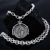 Sterling Silver Coin Pendant Necklace Alexander The Great, Handmade Vintage Locket With Or Without Silver Chain Necklace Alexander the Great Pendant, Mens Gift, Greek Coin pendant, Ancient Greek History Chain Necklace, Silver Greek Mythology Pendant, Silver 925 Coin Pendant, Necklace Alexander The Great, Mythology Pendant, Gift For Him is with unique design beautiful details and amazing art work, stamped 925. Weight: 8.78 grams