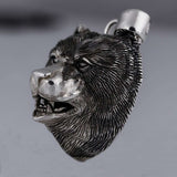 Sterling silver 925 viking Bear head unique pendant is handmade animal jewelry and you can have it with silver chain necklace. Bear men's locket is a symbol and amulet for strength, courage, tenacity and wisdom. This silver bear medallion is big and very heavy and it’s perfect gift for him, it will suit with every men's style. Check out 3d bear head pendant and other handcrafting sterling silver men's jewelry at silverslegends.com