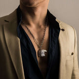 Sterling silver 925 unique american eagle head men’s pendant is handmade animal lewelry and you can have it with or without silver chain necklace. This silver eagle medallion is big and very heavy animal jewelry and it’s perfect gift for him, it will suit with every men's style. Check out other sterling silver men's jewelry at silverslegends.com
