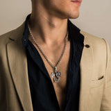 Silver Winged Dragon pendant is sterling silver 925 pendant for men and it will suit with every men’s style. Dragon Men’s Pendant is handmade jewel with unique design. Powerful protection dragon amulet, male locket silver.