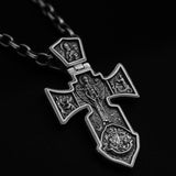 Sterling silver 925 pendant with Dragons with black onyx stones is Handmade dragon jewel. This sword  pendant with armor of intertwined dragons is a celtic silver amulet with two options то wear, the whole pendant with dragons, or only the sword... Silver dragon locket for men is an awesome gift for him, and it suit with every men’s style. Check out at silverslegends.com