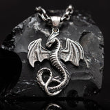 Winged Dragon pendant, sterling silver 925 pendant for men. Cool mens silver pendant, Dragon Men’s Pendant is handmade jewel with unique design. Powerful protection dragon amulet, male locket silver. Jewelry with Dragon is perfect gift for him.