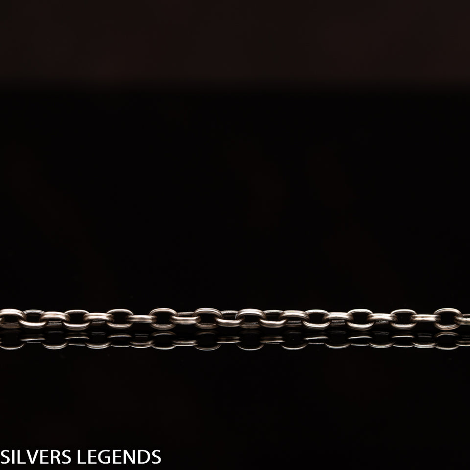 Anchor chain silver oxidized, Sterling silver 925 oxidized anchor chain for men with original, unique design, beautiful details and amazing artwork. Handmade Cool silver jewel, heavy chain necklace for men, mens silver necklace for pendant - Silvers Legends