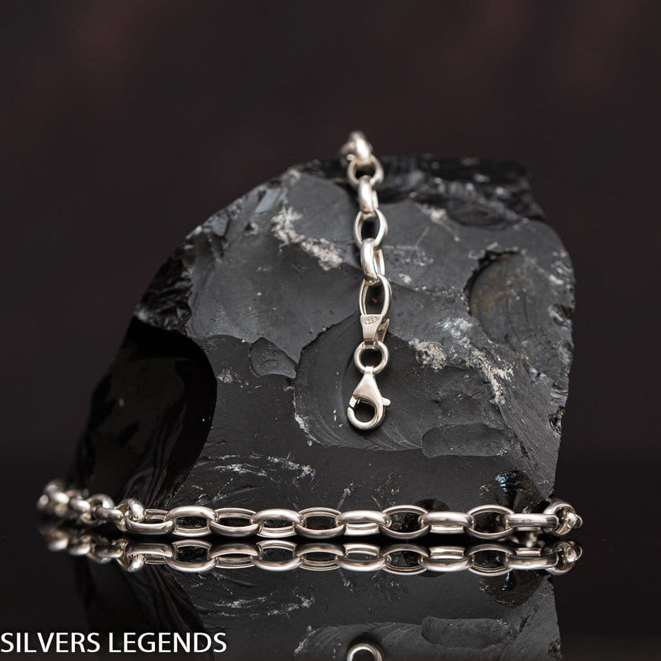 Ball chain silver polished. Sterling silver 925 polished rollo chain for men with original, unique design, beautiful details and amazing artwork. Handmade Cool silver jewel, heavy chain necklace for men will suit with every men's style. Perfect as a statement piece to wear alone or with a pendant. Check out at silverslegends.com...