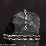 Ball chain silver polished. Sterling silver 925 polished rollo chain for men with original, unique design, beautiful details and amazing artwork. Handmade Cool silver jewel, heavy chain necklace for men will suit with every men's style. Perfect as a statement piece to wear alone or with a pendant. Check out at silverslegends.com...