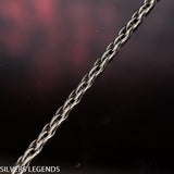Chain rope silver dark, Rope chain silver oxidized, Ball chain silver, Sterling silver 925 polished rope chain for men, silver ball necklace for men, rope heavy chain necklace for men, oxidized ball chain silver. Handmade Cool silver jewel, heavy chain necklace for men will suit with every men's style. Perfect as a statement piece to wear alone or with a pendant. Rope chain dark, check out at silverslegends.com...
