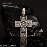 Cross pendant "Crucifixion and Mother of God", Handmade cross pendant with saints, saints cross pendant silver, Mother of God pendant silver, cross pendant Cricifix silver, Silver Cross "Crucifixion" for men, Silver Men’s Cross "Crucifixion and Mother of God" Handmade, silver mens cross with god, Silver cross pendant with the Crucified Christ, silver cross pendant for men with chain necklace, silver cross design for men, check out other christian jewelry silver at silverslegends.com…