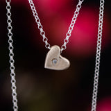Sterling Silver And 18K Rose Gold Plated Dianty Heart Pendant Necklace is stamped 925. Charm Rose gold heart pendant necklace, made with shining zircon, perfect choice as a fancy gift to your girlfriend, wife, mom, or female friends at Easter, anniversary, engagement, party, meeting, dating, wedding or usual wear. Check out other elegant jewelry for women at silverslegends.com...