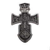 Silver Men’s Cross "Crucifixion and Guardian Angel-Michael the Archangel" is handmade, double sided cross pendant for men, from one side is Lord Jesus Christ- Crucifixion, from the other is Arhangel Michael - Guardian Angel. The lewel is with shape of sword and it’s men's solid silver pendant, you can have it with silver chain necklace. This Christian silver jewel is with beautiful details and amazing artwork. Check out other best handcrafted sterling silver men's jewelry at silverslegends.com