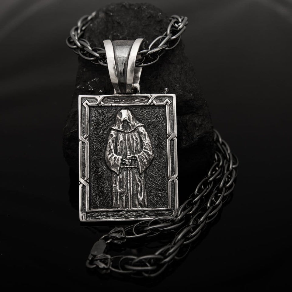Sterling Silver Memento Mori Pendant Necklace, Sterling Silver Memento Mori Pendant, Gothic Skull Silver Locket, Masonic Skeleton Punk Tile Pendant, Memento Mori Masonic Jewelry, Gift For Him, Minimalist Pendant Necklace, Skull Punk Jewelry, Skeleton Silver Pendant, Men's Tile Pendant