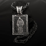 Sterling Silver Memento Mori Pendant Necklace, Sterling Silver Memento Mori Pendant, Gothic Skull Silver Locket, Masonic Skeleton Punk Tile Pendant, Memento Mori Masonic Jewelry, Gift For Him, Minimalist Pendant Necklace, Skull Punk Jewelry, Skeleton Silver Pendant, Men's Tile Pendant