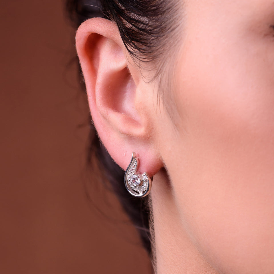 Charm Sterling silver 925 Jewelry set of pendant, necklace and earrings"Teardrop"- Elegant silver jewelry female set, made with shining zircon, perfect choice as a fancy gift to your girlfriend, wife, mom, or female friends at Easter, anniversary, engagement, party, meeting, dating, wedding or usual wear. Hypoallergenic sterling silver necklace set, allergy-free. Check out other elegant jewelry for women at silverslegends.com...