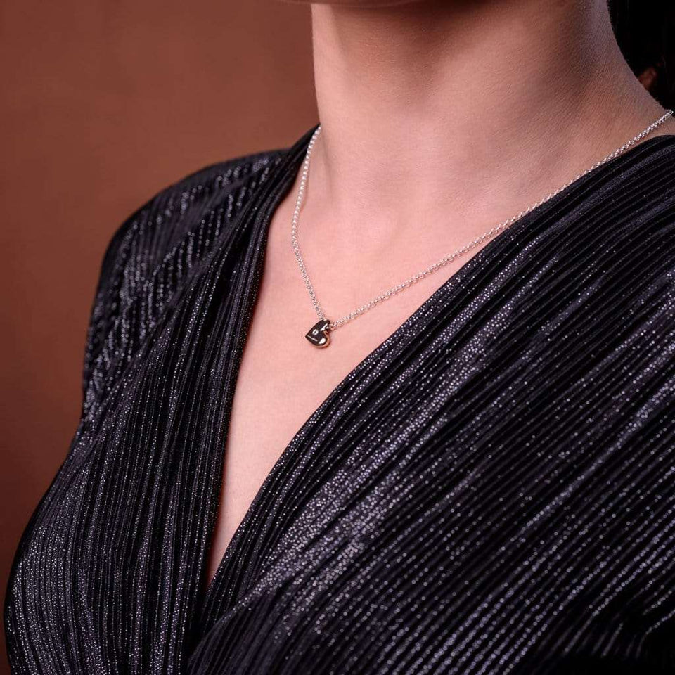 Sterling Silver And 18K Rose Gold Plated Dianty Heart Pendant Necklace is stamped 925. Charm Rose gold heart pendant necklace, made with shining zircon, perfect choice as a fancy gift to your girlfriend, wife, mom, or female friends at Easter, anniversary, engagement, party, meeting, dating, wedding or usual wear. Check out other elegant jewelry for women at silverslegends.com...