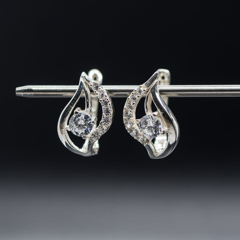 Charm sterling silver 925 jewelry set of dainty pendant necklace and fine earrings - Charm silver jewelry female set, made with shining zircon, perfect choice as a fancy gift to your girlfriend, wife, mom, or female friends at Easter, anniversary, engagement, party, meeting, dating, wedding or usual wear. Hypoallergenic sterling silver necklace set, allergy-free. Check out other elegant jewelry for women at silverslegends.com...