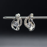 Charm sterling silver 925 jewelry set of dainty pendant necklace and fine earrings - Charm silver jewelry female set, made with shining zircon, perfect choice as a fancy gift to your girlfriend, wife, mom, or female friends at Easter, anniversary, engagement, party, meeting, dating, wedding or usual wear. Hypoallergenic sterling silver necklace set, allergy-free. Check out other elegant jewelry for women at silverslegends.com...