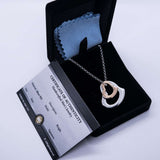 Sterling Silver And 18k Rose Gold Plated Dianty Two Hearts Pendant Necklace is fine jewelry with double heart, perfect choice as a fancy gift to your girlfriend, wife, mom, or female friends at Easter, anniversary, engagement, party, meeting, dating, wedding or usual wear. Check out other elegant jewelry for women at silverslegends.com...