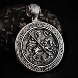 Sterling silver 925 men’s pendant “St. George and the Serpent” is vintage handmade religious amulet and simbol of the protection. You can have this perfect Christian jewel with silver anchor chain necklace. The medallion symbolized Saint George and the dragon - The triumph of good over evil, through courage. Saint George pendant is a perfect gift for men and it will fit with every men's style. Check out other handcrafting jewelry at silverslegends.com…