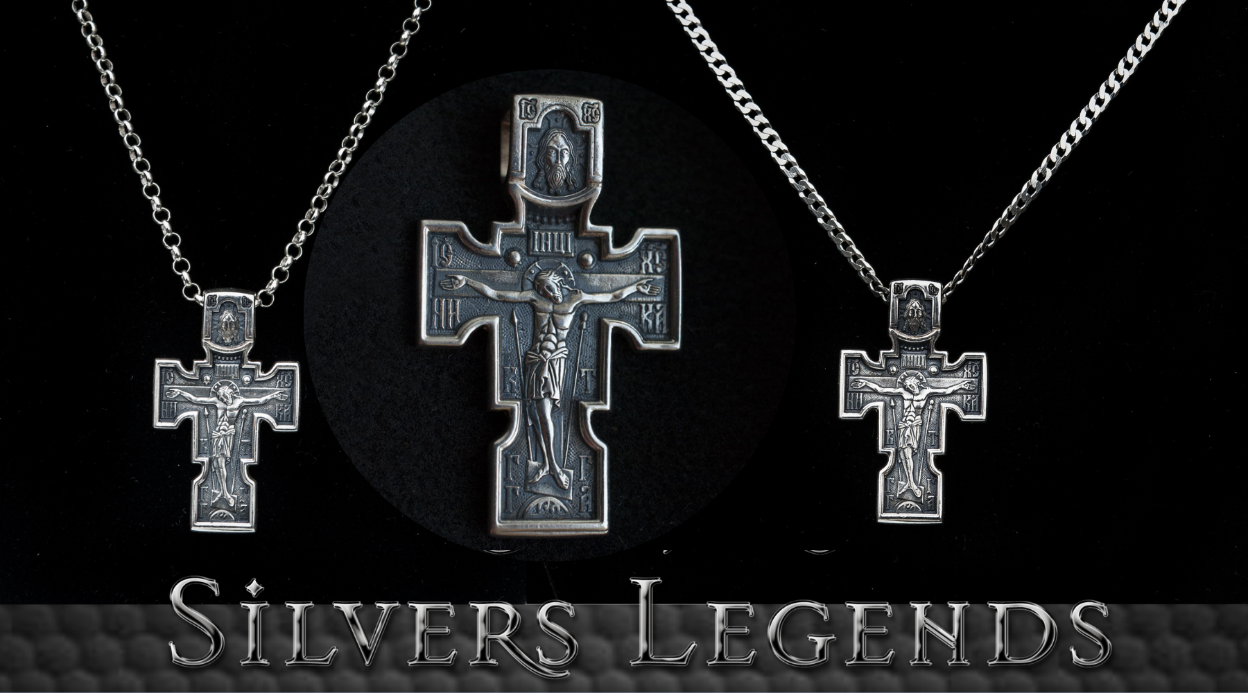 Pendant Archangel Michael, Silver Cross Necklace Archangel