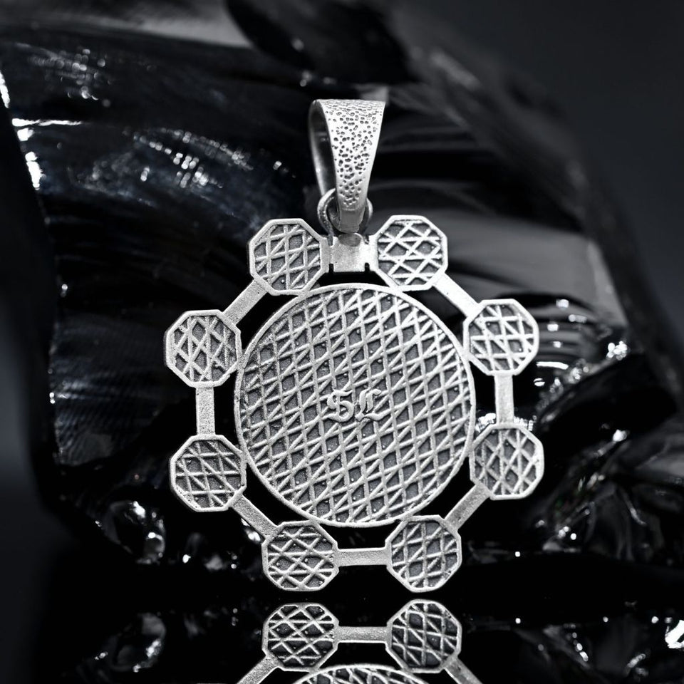 Sterling silver 925 Templar pendant featuring all Templar crosses and Knights Templar on horseback, designed for those who appreciate medieval history and religious symbols in fine jewelry.