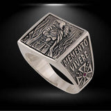 Memento vivere ring silver, Menento vivere or Remember to live is knights templar sterling silver 925 men’s ring. This Gothic Punk skeleton ring is a vintage handmade skull jewel. This minimalist silver masonic ring is a perfect gift for him. Templar ring with original design and amazing artwork, check out at silverslegends.com…