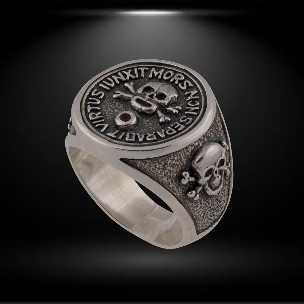 Scull ring silver, Masonic ring for men is sterling silver Skeleton Ring 