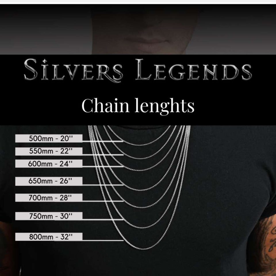 Sterling silver 925 polished rollo chain - Silvers Legends