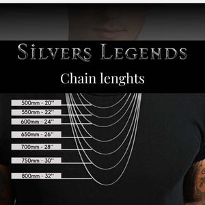 Sterling silver 925 oxidized rollo chain - Silvers Legends