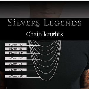 Sterling silver American Eagle head men's pendant - Silvers Legends
