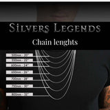 Sterling silver 925 oxidized anchor chain - Silvers Legends