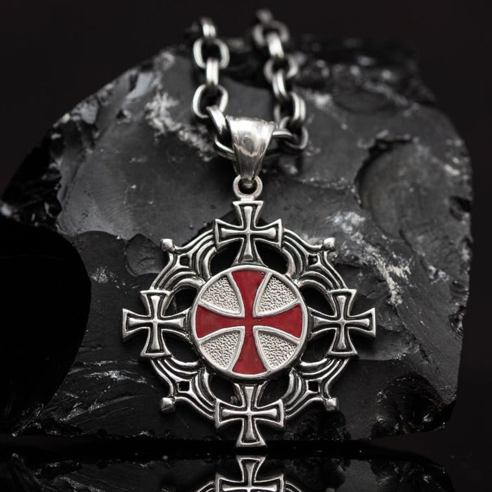 St Benedict medal Exorcism, Sacramental pendant for men silver