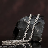 Anchor chain necklace silver polished, Sterling silver 925 polished anchor chain for men with original, unique design, beautiful details and amazing artwork. Handmade Cool silver jewel, heavy chain necklace for men will suit with every men's style. Perfect as a statement piece to wear alone or with a pendant. Check out at silverslegends.com...