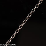 Anchor chain silver oxidized, Sterling silver 925 oxidized anchor chain for men with original, unique design, beautiful details and amazing artwork. Handmade Cool silver jewel, heavy chain necklace for, mens silver necklace for pendant - Silvers Legends