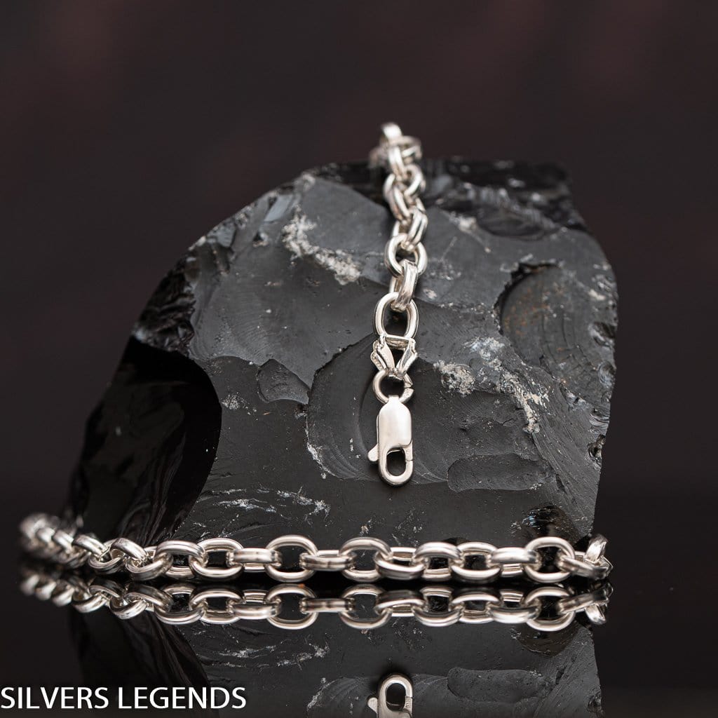 Sterling silver 925 polished anchor chain | Silvers Legends
