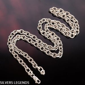 Anchor chain silver polished, Sterling silver 925 polished anchor chain for men with original, unique design, beautiful details and amazing artwork. Handmade Cool silver jewel, heavy chain necklace for men will suit with every men's style. Perfect as a statement piece to wear alone or with a pendant. Check out at silverslegends.com...
