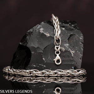 Sterling silver 925 polished rope chain for men, bright chain necklace, Handmade Cool silver jewel, heavy chain necklace for men will suit with every men's style. Perfect as a statement piece to wear alone or with a pendant. Check out at silverslegends.com...