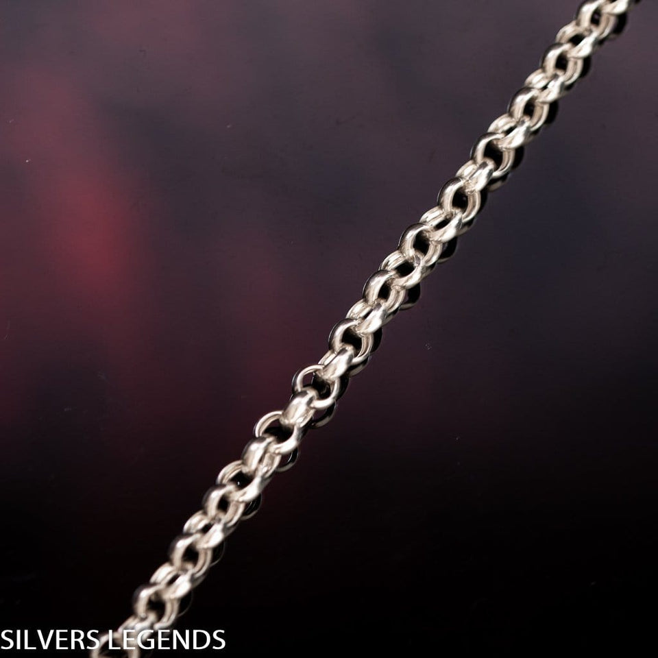 Ball chain silver, Sterling silver 925 polished rolo chain for men, silver ball necklace for men, rollo heavy chain necklace for men, oxidized ball chain silver. Handmade Cool silver jewel, heavy chain necklace for men will suit with every men's style. Perfect as a statement piece to wear alone or with a pendant. Check out at silverslegends.com...