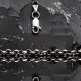 Sterling silver 925 oxidized rolo chain for men, silver ball necklace for men, rollo heavy chain necklace for men, oxidized ball chain silver. Handmade Cool silver jewel, heavy chain necklace for men will suit with every men's style. Perfect as a statement piece to wear alone or with a pendant. Check out at silverslegends.com...