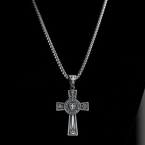 terling Silver 925 men’s cross pendant necklace "Knights Templar Signum Militie" with Templar cross, sun and Crusader sword, Templar pendant with chain, perfect Handmade gift for him  