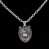 Sterling silver 925 viking Bear head unique pendant is handmade animal jewelry and you can have it with silver chain necklace. Bear men's locket is a symbol and amulet for strength, courage, tenacity and wisdom. This silver bear medallion is big and very heavy and it’s perfect gift for him, it will suit with every men's style. Check out 3d bear head pendant and other handcrafting sterling silver men's jewelry at silverslegends.com