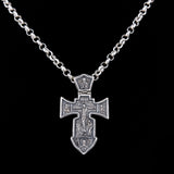 Silver Men’s Cross "Crucifixion and Guardian Angel-Michael the Archangel" is handmade, double sided cross pendant for men, from one side is Lord Jesus Christ- Crucifixion, from the other is Arhangel Michael - Guardian Angel. The lewel is with shape of sword and it’s men's solid silver pendant, you can have it with silver chain necklace. This Christian silver jewel is with beautiful details and amazing artwork. Check out other best handcrafted sterling silver men's jewelry at silverslegends.com