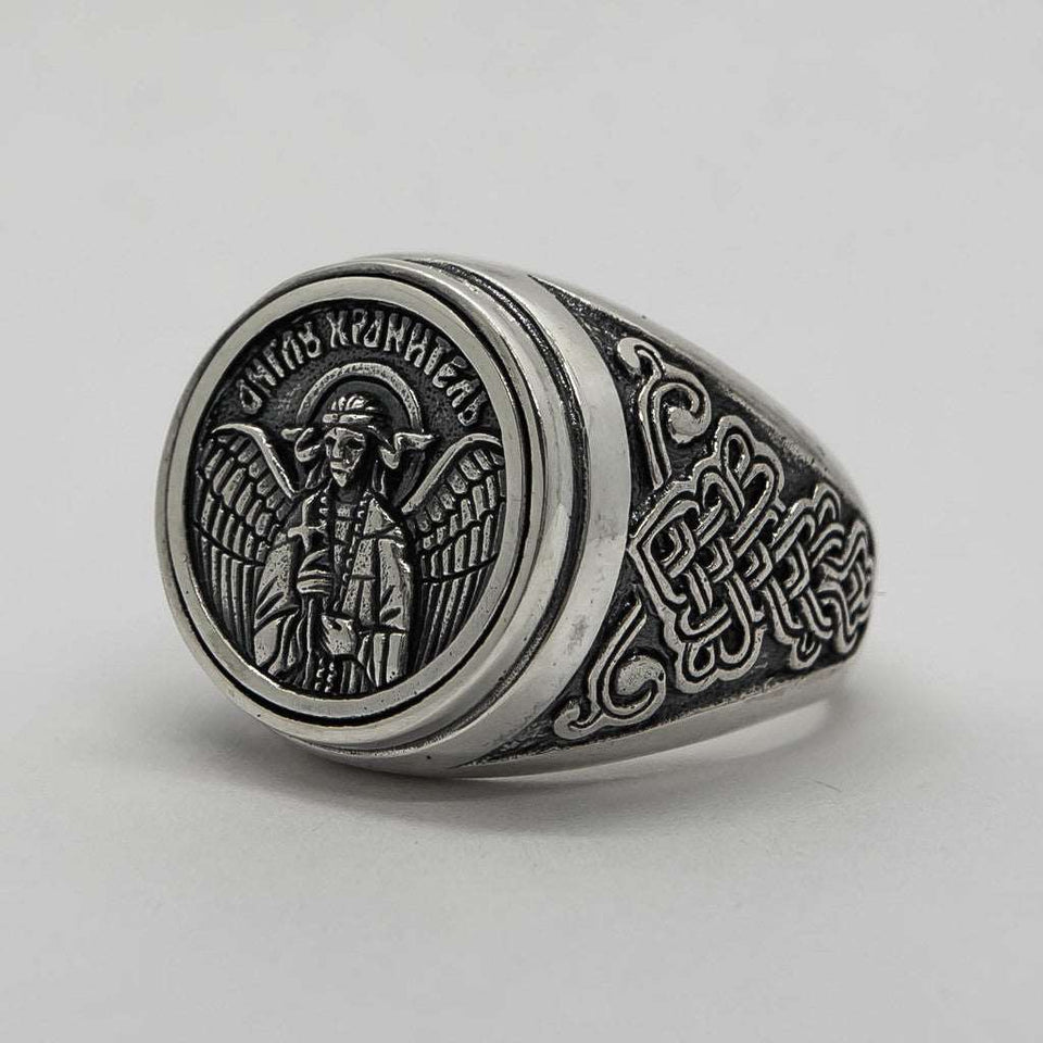 Archangel ring silver, Archangel Michael ring, Silver Men’s Ring Guardian The Angel Handmade ring silver, Sterling silver 925 men's ring Archangel, Guardian The Angel ring silver, Handmade silver ring for men with unique design, cleaned details and amazing artwork, top quality... Check out other best handcrafted sterling silver men's jewelry at silverslegends.com