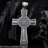 Templar pendant silver, Knights Templar cross pendant for men is sterling silver 925 men’s cross "Knights Templar Signum Militie". Templar pendant is handmade