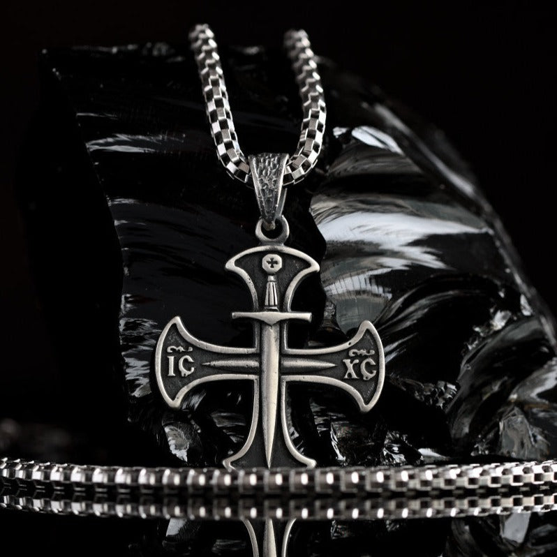 Silver Men's Cross Pendant necklaceKnights Templar | Silvers Legends