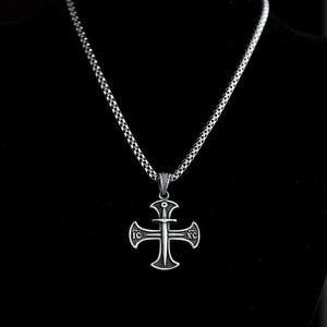 pendant freemason silver,   masonic pendant with templar cross,  Masonic Knight necklace,  Knights templar pendant for men,  handmade gift for him, Gift for him, crusader pendant sillver